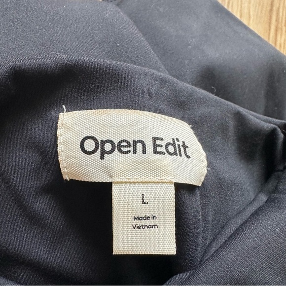 Open Edit Double Layer Bodysuit Large Black Funnel High Neck Sleeveless Tank - Picture 6 of 8